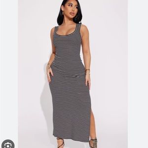 All That Jazz (Cali Brand) Ribbed Striped Dress